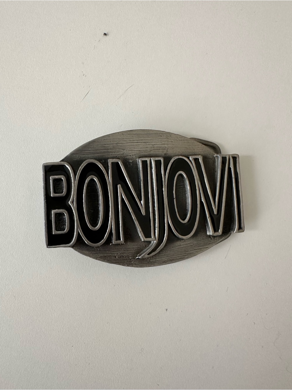 Vintage Bon Jovi Limited Edition Metal Belt Buckle Rock Band Music Memorabilia